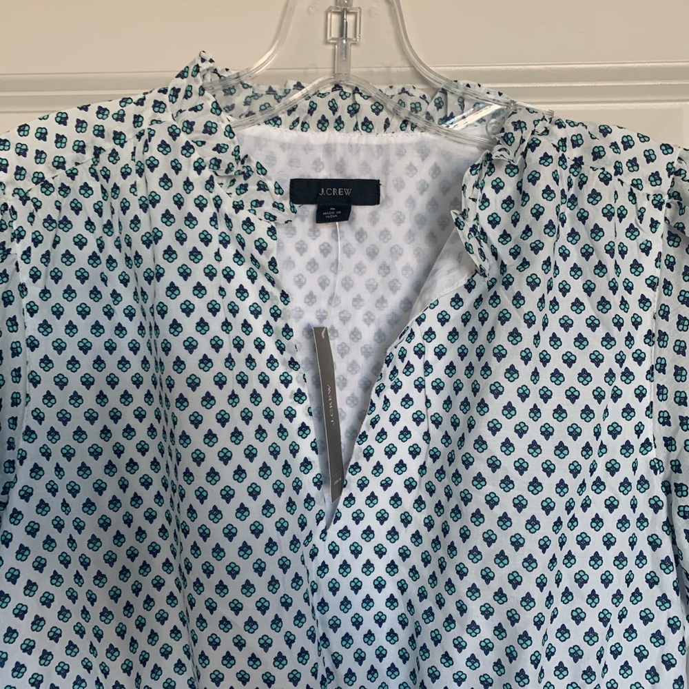 J. Crew Smocked ruffle dress in cotton voile - Picture 7 of 9